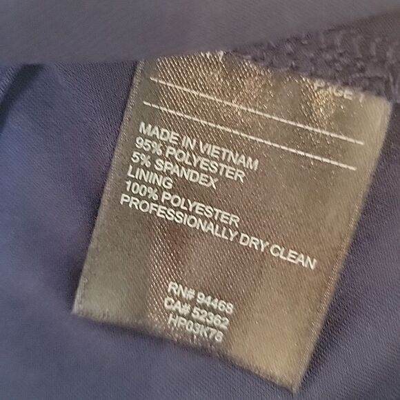 Laundry by Shelli Segal navy faux wrap dress - Picture 8 of 11